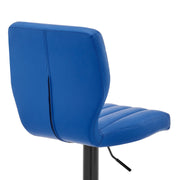Bardot Adjustable Height Blue Faux Leather Swivel Bar Stool - Furniture City (CA)l
