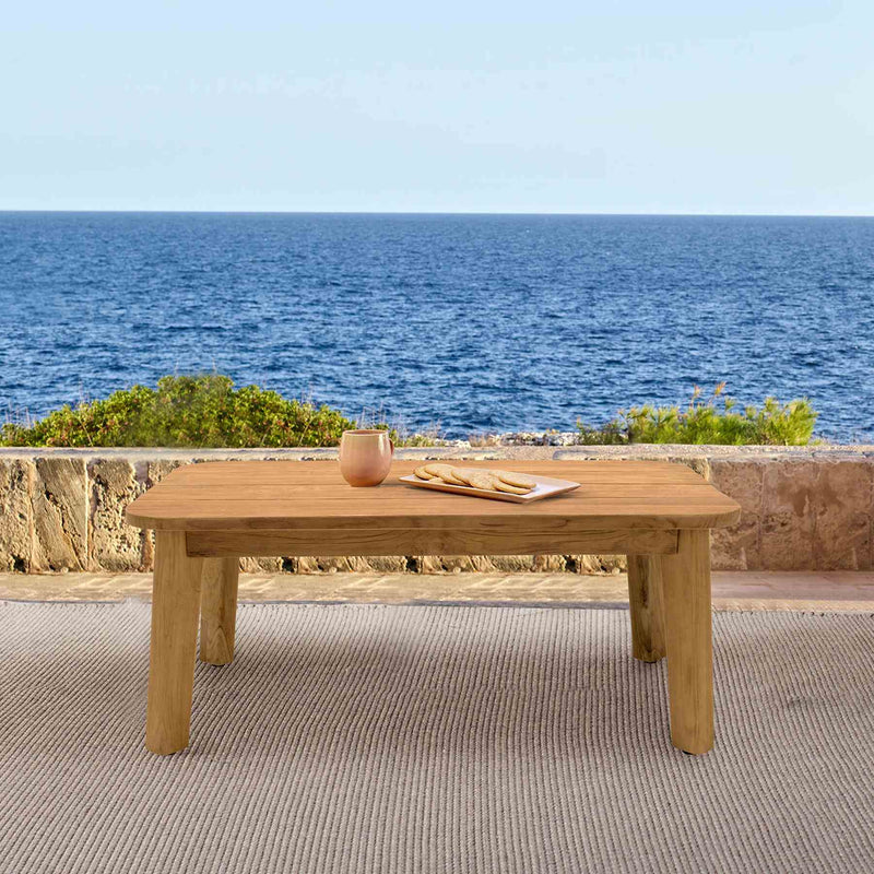Bahamas Outdoor Rectangular Teak Wood Coffee Table - Furniture City (CA)l