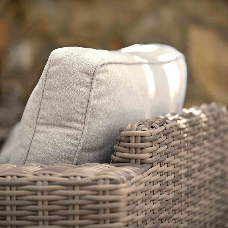 Bahamas Outdoor Wicker & Teak Wood Sofa with Beige Olefin - Furniture City (CA)l