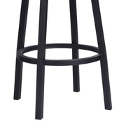 Balboa 26" Counter Height Swivel Vintage Black Faux Leather and Metal Bar Stool - Furniture City (CA)l