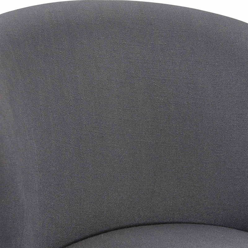 Brandy 26" Counter Height Swivel Gray Fabric and Espresso Wood Bar Stool - Furniture City (CA)l