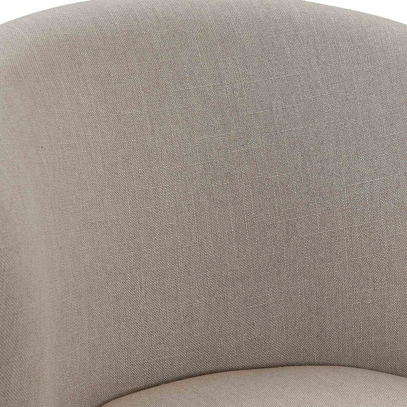 Brandy 30" Bar Height Swivel Tan Fabric and Espresso Wood Bar Stool - Furniture City (CA)l