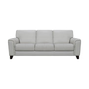 Bergen 87" Dove Gray Genuine Leather Square Arm Sofa - Furniture City (CA)l