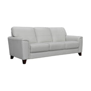 Bergen 87" Dove Gray Genuine Leather Square Arm Sofa - Furniture City (CA)l