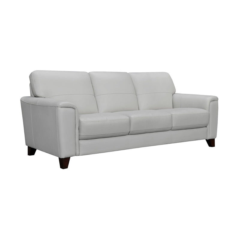 Bergen 87" Dove Gray Genuine Leather Square Arm Sofa - Furniture City (CA)l