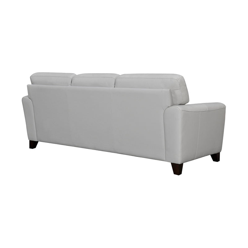 Bergen 87" Dove Gray Genuine Leather Square Arm Sofa - Furniture City (CA)l
