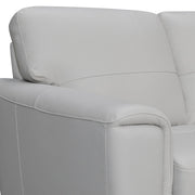 Bergen 87" Dove Gray Genuine Leather Square Arm Sofa - Furniture City (CA)l