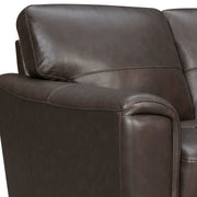 Bergen 87" Espresso Genuine Leather Square Arm Sofa - Furniture City (CA)l