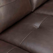 Bergen 87" Espresso Genuine Leather Square Arm Sofa - Furniture City (CA)l