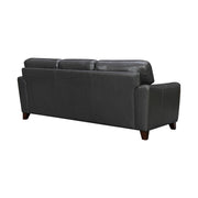 Bergen 87" Pewter Genuine Leather Square Arm Sofa - Furniture City (CA)l