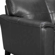 Bergen 87" Pewter Genuine Leather Square Arm Sofa - Furniture City (CA)l