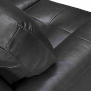 Bergen 87" Pewter Genuine Leather Square Arm Sofa - Furniture City (CA)l