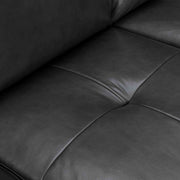 Bergen 87" Pewter Genuine Leather Square Arm Sofa - Furniture City (CA)l