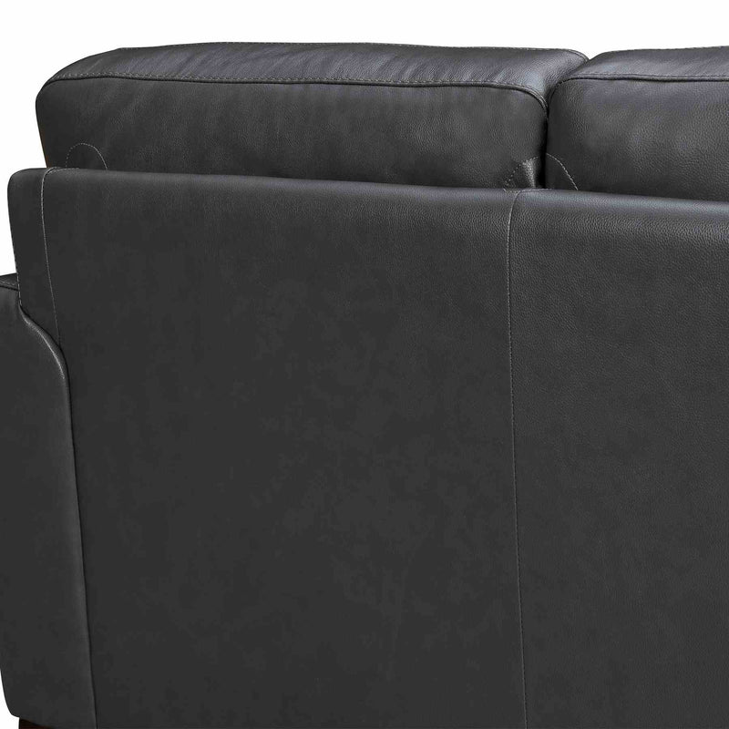 Bergen 87" Pewter Genuine Leather Square Arm Sofa - Furniture City (CA)l
