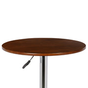 Bentley Adjustable Pub Table in Walnut Wood and Chrome finish - Furniture City (CA)l