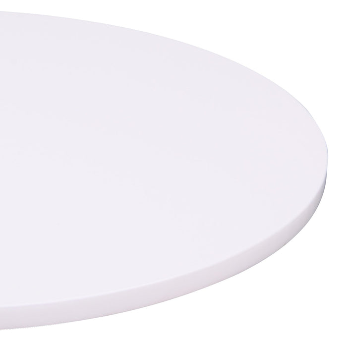 Bentley Adjustable Pub Table in White and Chrome Metal finish