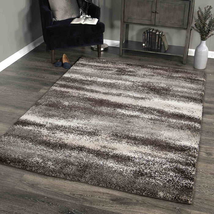 Brookfield Contemporary 5x8 Area Rug in Charcoal/Beige