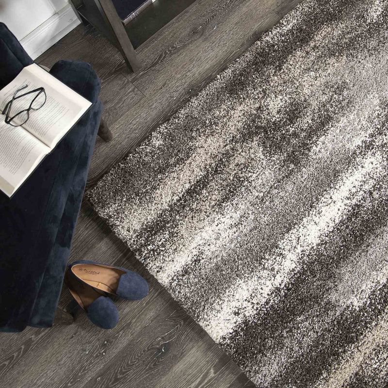 Brookfield Contemporary 8x10 Area Rug in Charcoal/Beige - Furniture City (CA)l