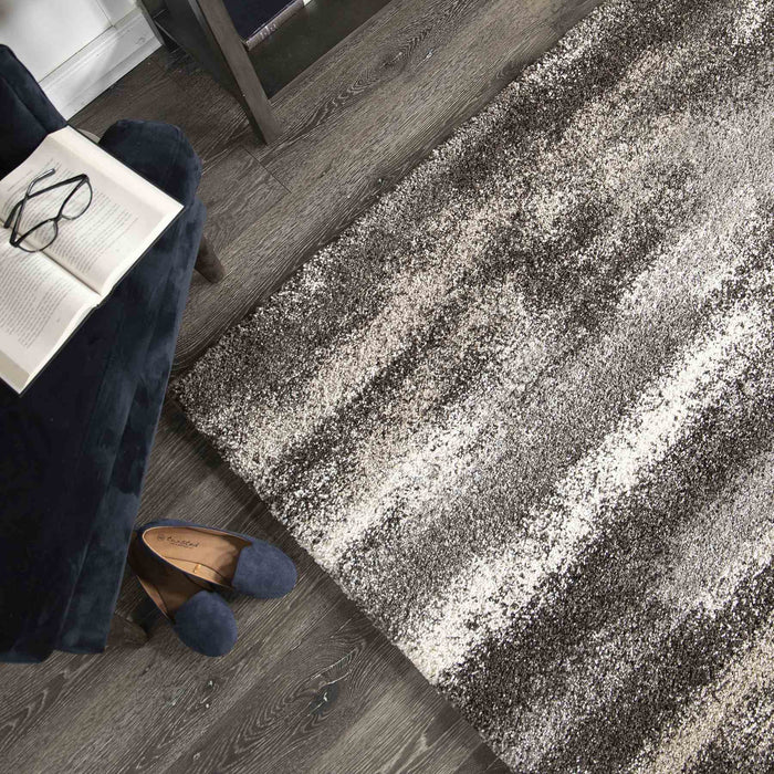 Brookfield Contemporary 8x10 Area Rug in Charcoal/Beige