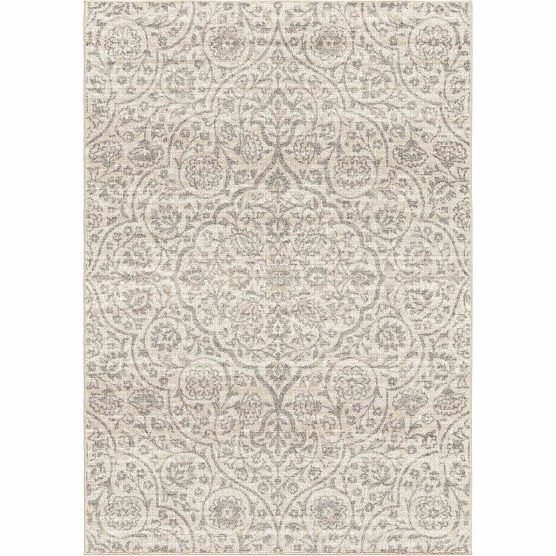 Berkeley Contemporary 5x8 Area Rug in Cream/Gray - Furniture City (CA)l
