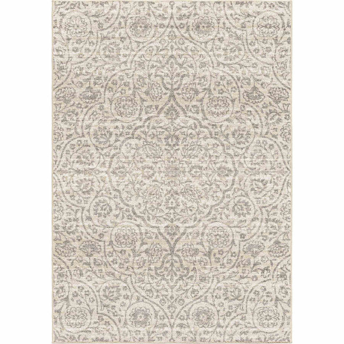 Berkeley Contemporary 5x8 Area Rug in Cream/Gray