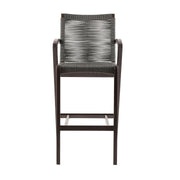 Brielle Outdoor Dark Eucalyptus Wood and Gray Rope Counter Height Stool - Furniture City (CA)l