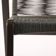 Brielle Outdoor Dark Eucalyptus Wood and Gray Rope Counter Height Stool - Furniture City (CA)l