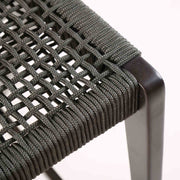 Brielle Outdoor Dark Eucalyptus Wood and Gray Rope Counter Height Stool - Furniture City (CA)l