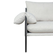 Bloom Accent Chair in Soft Oat Fabric  with Black Finish - Furniture City (CA)l