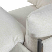 Bloom Accent Chair in Soft Oat Fabric  with Black Finish - Furniture City (CA)l