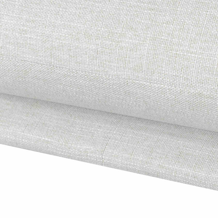 Bloom Accent Chair in Soft Oat Fabric  with Black Finish