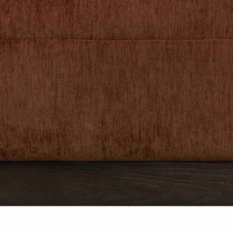 Brea 90.5 in. 3-Seater Sofa in Logan Brown Fabric with Rectangular Seat and Square Arms - Furniture City (CA)l