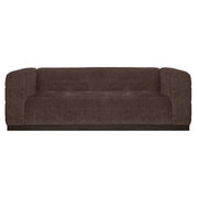 Brea 90.5 in. 3-Seater Sofa in Mocha Bean Fabric with Rectangular Seat and Square Arms - Furniture City (CA)l