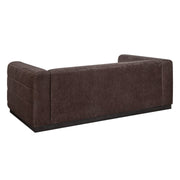 Brea 90.5 in. 3-Seater Sofa in Mocha Bean Fabric with Rectangular Seat and Square Arms - Furniture City (CA)l