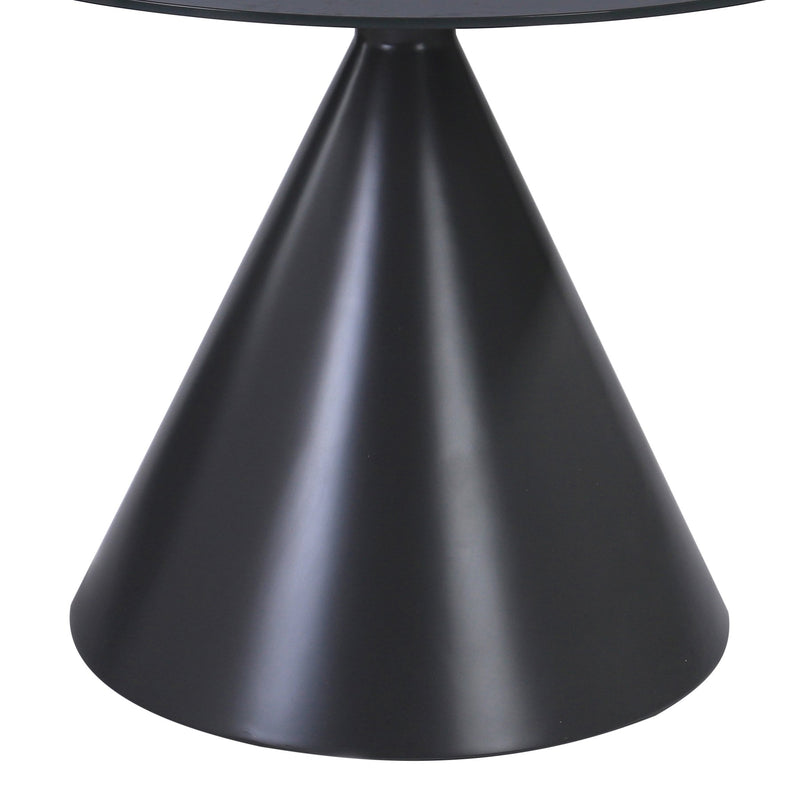 Brittany Contemporary Dining Table in Gray Matte Finish and Gray Glass Top - Furniture City (CA)l