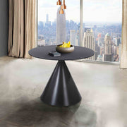 Brittany Contemporary Dining Table in Gray Matte Finish and Gray Glass Top - Furniture City (CA)l