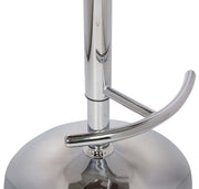 Butterfly Adjustable Height Swivel Black Faux Leather and Walnut Wood Bar Stool with Chrome Base - Furniture City (CA)l