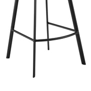 Carise Black Faux Leather and Black Metal Swivel 26" Counter Stool - Furniture City (CA)l