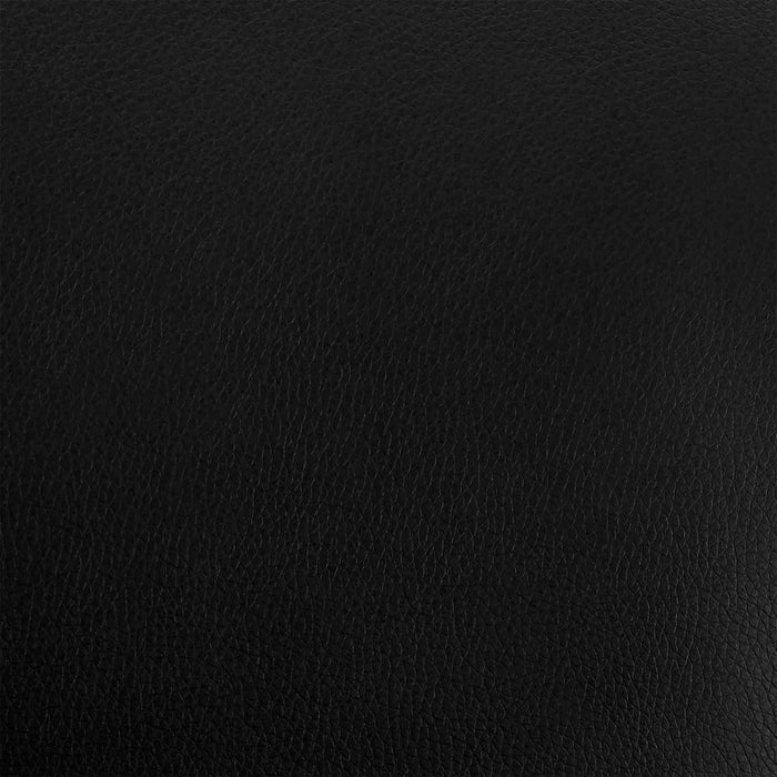 Carise Black Faux Leather and Black Metal Swivel 26" Counter Stool