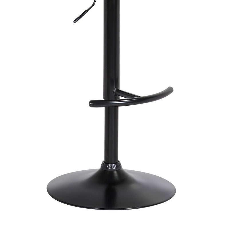 Calista Adjustable Bar Stool in Blue Fabric with Black Metal - Furniture City (CA)l