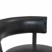 Corbin 26" Counter Height Swivel Onyx Faux Leather and Espresso Wood Bar Stool - Furniture City (CA)l