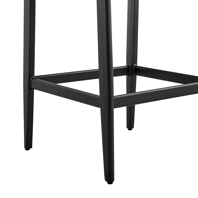 Cayman Outdoor Patio Bar Stool in Aluminum with Gray Cushions - Furniture City (CA)l