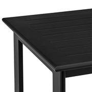 Cayman Outdoor Patio Counter Height Dining Table in Black Aluminum - Furniture City (CA)l