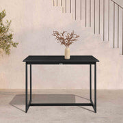 Cayman Outdoor Patio Counter Height Dining Table in Black Aluminum - Furniture City (CA)l
