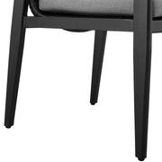 Cayman Outdoor Patio Dining Chairs with Arms in Aluminum with Gray Cushions - Set of 2 - Furniture City (CA)l