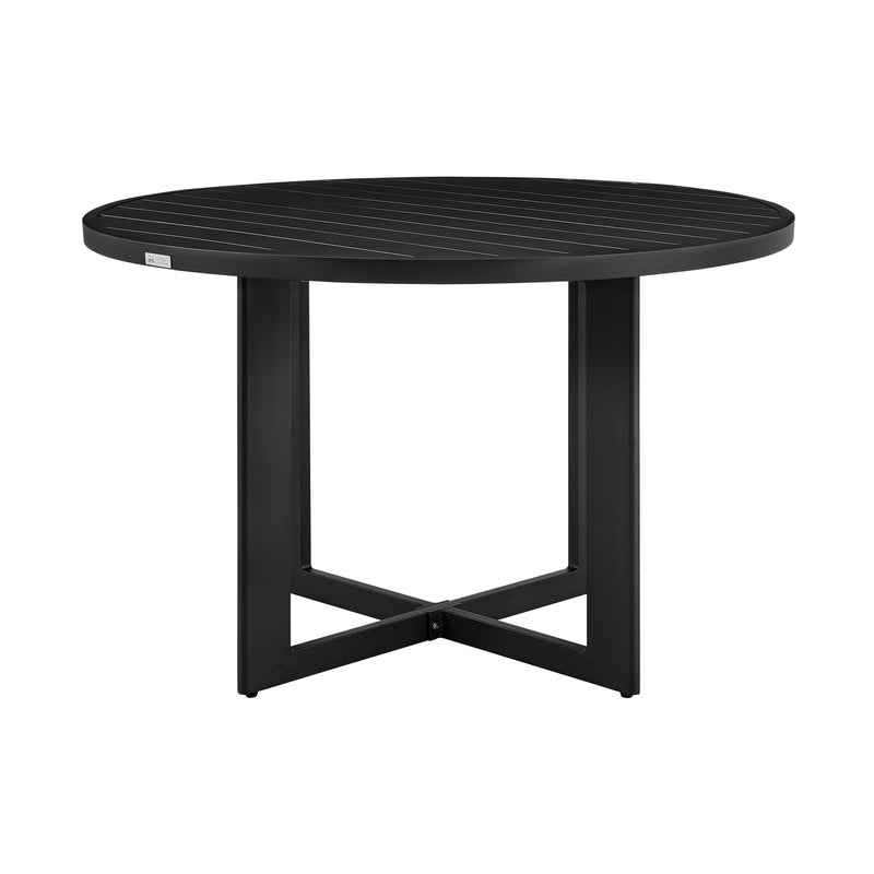 Cayman Outdoor Patio Round Dining Table in Aluminum - Furniture City (CA)l