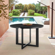 Cayman Outdoor Patio Round Dining Table in Aluminum - Furniture City (CA)l