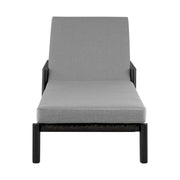 Cayman Outdoor Patio Adjustable Chaise Lounge Chair in Aluminum with Gray Cushions - Furniture City (CA)l