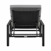 Cayman Outdoor Patio Adjustable Chaise Lounge Chair in Aluminum with Gray Cushions - Furniture City (CA)l