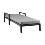 Cayman Outdoor Patio Adjustable Chaise Lounge Chair in Aluminum with Gray Cushions - Furniture City (CA)l